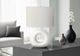 Monarch Specialties Inc. White Ceramic Table Lamp with Ivory Shade-2