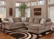 Nationwide Furniture Distributors 3-Piece Cocoa Right-Arm Facing Sectional and Chaise-1