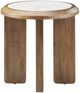 Crestview Collection Palatino White End Table with Brown Base-1