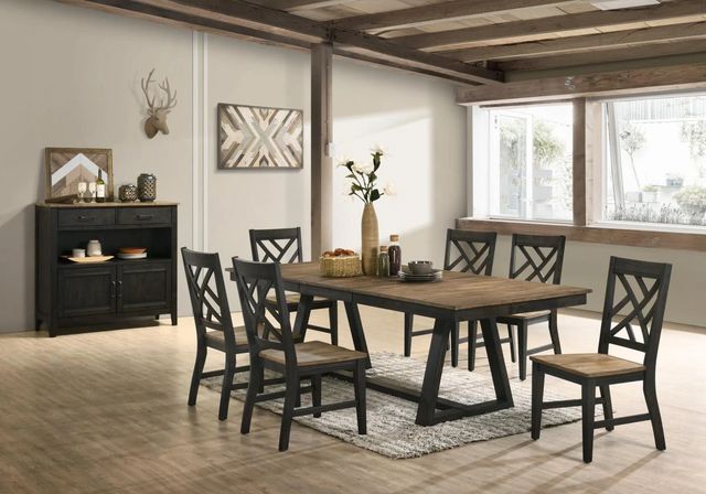 Intercon Harper Brushed Brown/Pecan Lattice Back Side Chair-1
