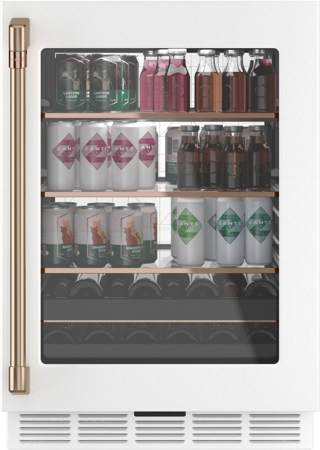 Café™ 24" 5.1 Cu. Ft. Matte White Beverage Center-3