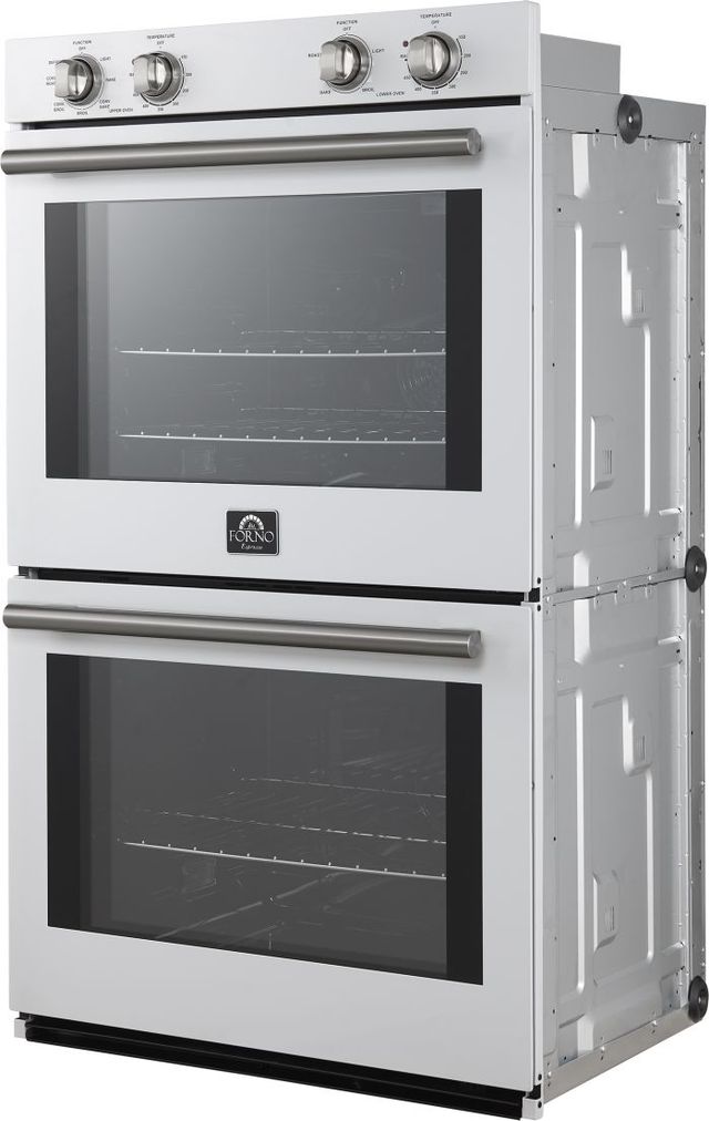 FORNO® Vomero Series Espresso 30" White Double Electric Wall Oven-2