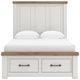 Signature Design by Ashley® Savonport Brown/White Queen Panel Bed with Storage-2
