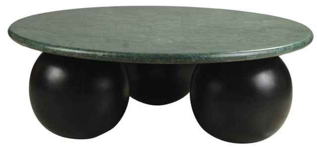 Meridian Furniture Treviso Green Coffee Table with Black Base-1