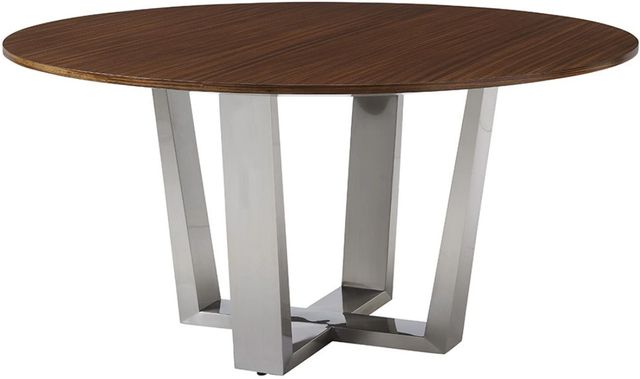 Lexington Home Kitano Mandara Brown Dining Table with Silver Base-0