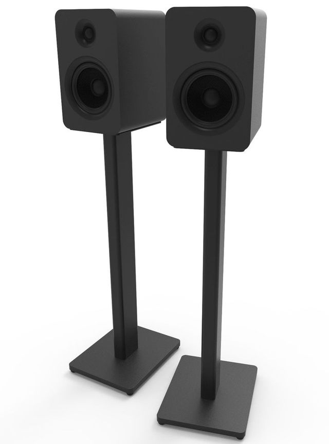 Kanto ST Series 28" Black Bookshelf Speaker Floor Stand Set-3