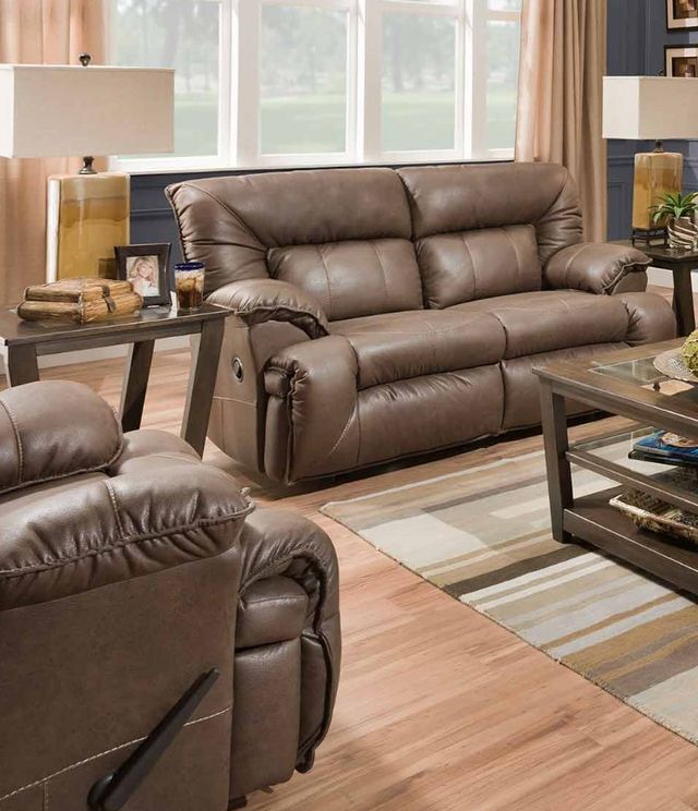 Franklin™ Henson Commodore Cocoa Rocking Reclining Loveseat-1