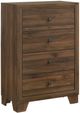 Crown Mark Millie Brown Cherry 4-Drawer Chest-0