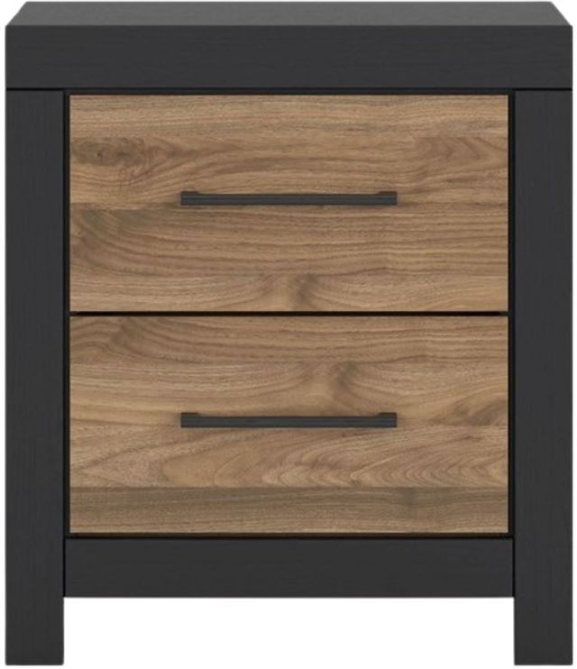 Signature Design by Ashley® Vertani Black/Honey Brown Nightstand-1