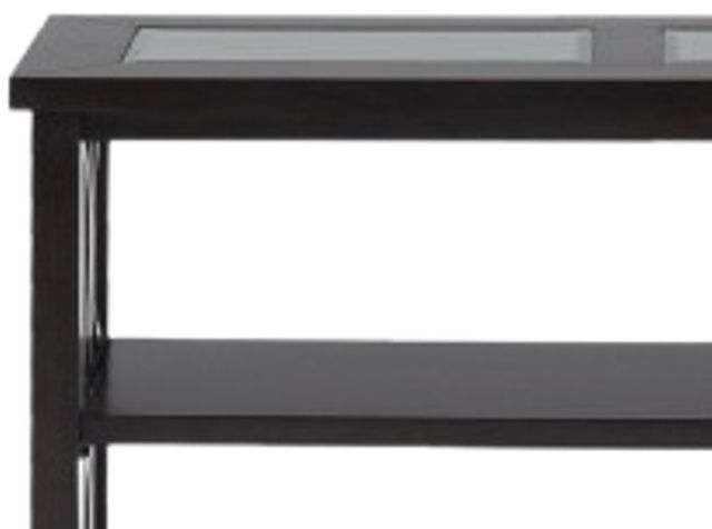 Jofran Inc. Panama Brown Glass Top Console Sofa Table with Brown Base-2
