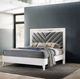 ACME Furniture Chelsie Gray/White Eastern King Upholstered Panel Bed-1