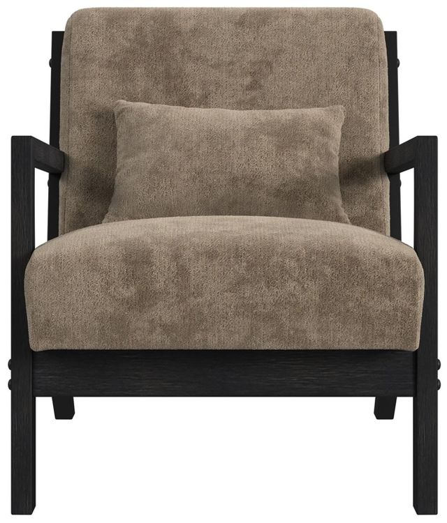 Elements International Marina Brushed Espresso/Langley Cocoa Accent Chair-2
