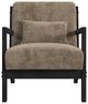 Elements International Marina Brushed Espresso/Langley Cocoa Accent Chair-2