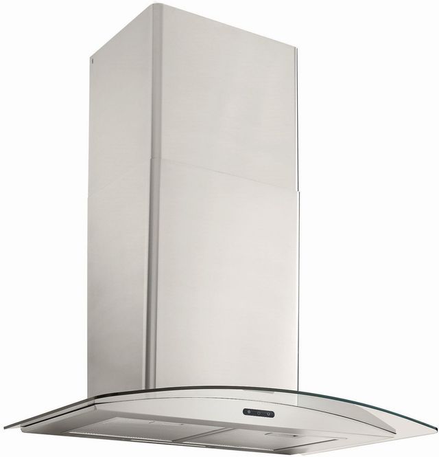 Broan® Elite EW46 Series 36" Stainless Steel Convertible Curved Glass Wall Mount Chimney Range Hood-1