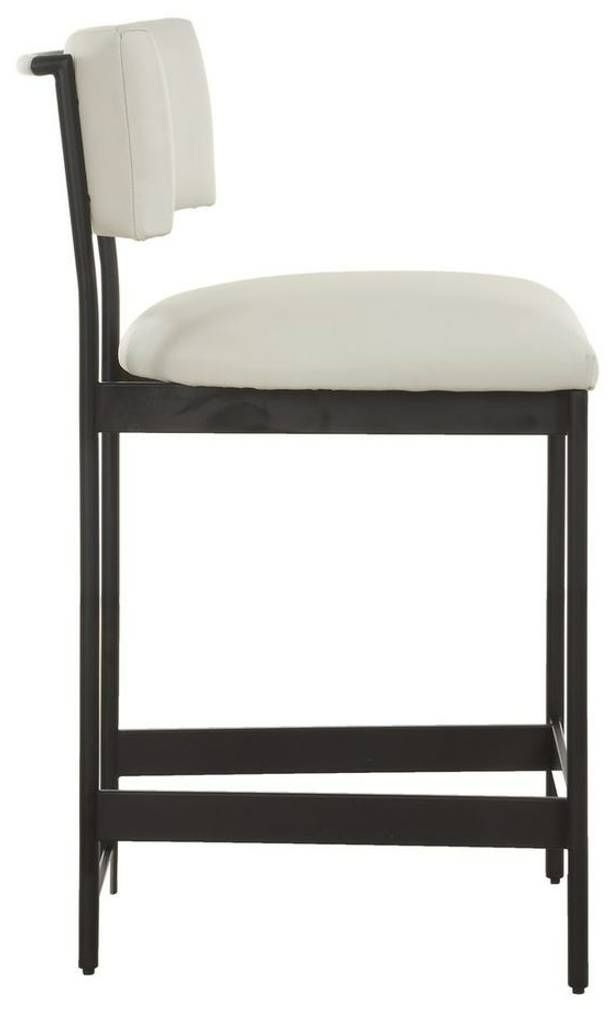 Uttermost® Apsley Black/White Counter Stool-4