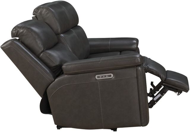BarcaLounger® Leon Matteo Smokey Gray Leather Power Reclining Sofa-1