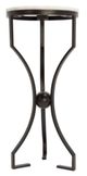 Sagebrook Home Black Metal and Marble Hourglass Shaped Legs Table-1