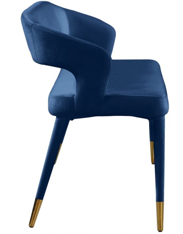 Meridian Furniture Destiny Navy Velvet Bench-3