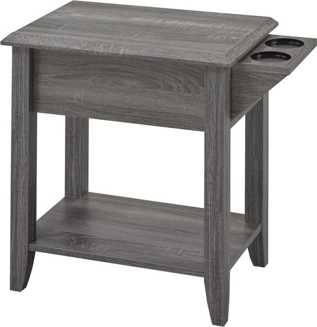Brassex Inc. Distressed Grey Accent Table-0