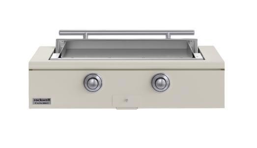 Caliber™ Rockwell Social 42" Antique White Built-In Liquid Propane Outdoor Griddle with Stainless Steel Hardware-0