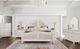 American Woodcrafters 3910 Rodanthe Dove White King Woven Panel Bed-1