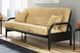 Black Futon Frame & Deluxe Mattress-1