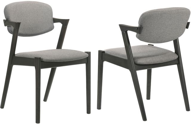 Coaster® Stevie 2-Piece Brown Grey/Black Upholstered Side Chairs-2