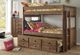 American Wholesale Furniture Chestnut Full/Full Bunked with Trundle-1