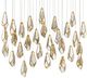Currey & Company Glace Multi-Drop Painted Silver Pendant Lighting-0