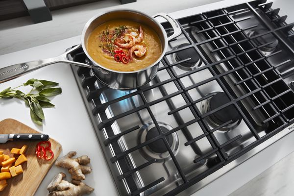 KitchenAid 36" Stainless Steel Gas Downdraft Cooktop
