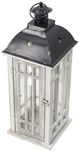 A & B Home Set of 3 Black/Washed White Lanterns-2