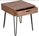 Jofran Inc. Rollins Natural End Table with Black Base-1