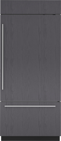 Front view of the Sub-Zero® Classic Series 36 in. 20.7 Cu. Ft. Panel Ready Built In Counter Depth Bottom Freezer Refrigerator