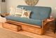 Kodiak Furniture Phoenix Linen Aqua/Butternut Full Storage Futon with Mattress-4
