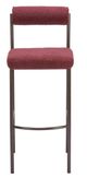 Zuo® Modern Livorno Bronze/Red Barstool-2