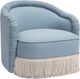 TOV Furniture Pamela Blue Tasseled Lounge Accent Chair-0