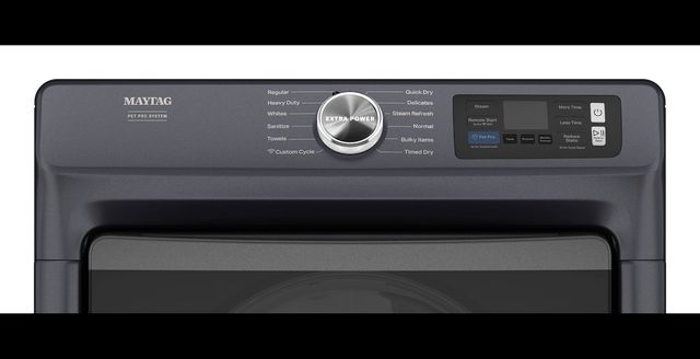Maytag® Pet Pro System 7.4 Cu. Ft. Midnight Steel Front Load Gas Dryer-1