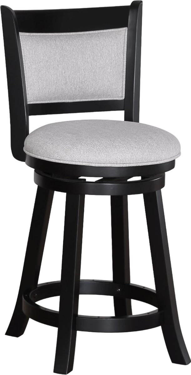 Crown Mark Cecil Black/Dove Swivel Pub Stool-0
