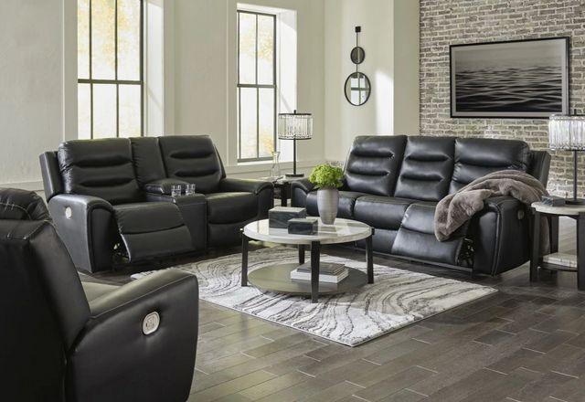 Signature Design by Ashley® Warlin Black Power Reclining Sofa-6