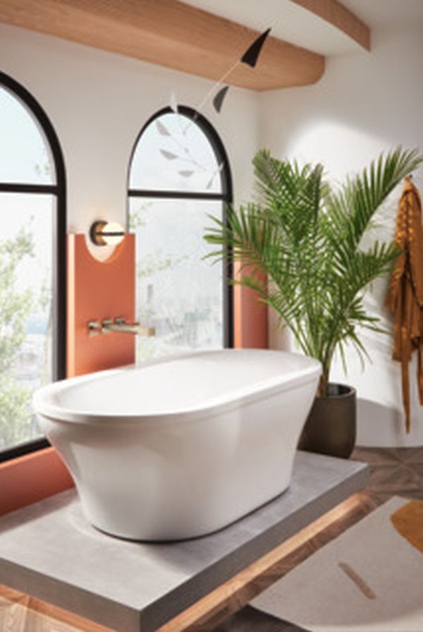 Brizo Frank Lloyd Wright® Brilliance® Polished Nickel 2-Handle Wall Mount Tub Filler-1