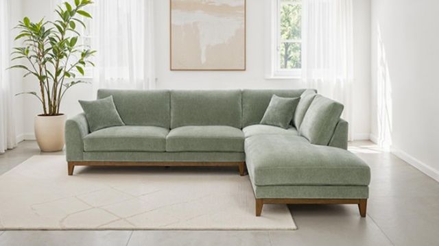 Furniture of America® Watton Olive Green Right Chaise Sectional-1