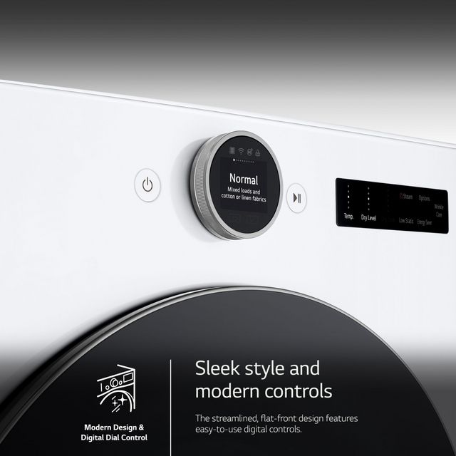 LG 7.4 Cu. Ft. White Front Load Electric Dryer-9