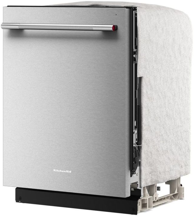 KitchenAid® 24" PrintShield Stainless Steel Third Level Utensil Rack Top Control Built-In Dishwasher with 30+ Total Wash Jets-3