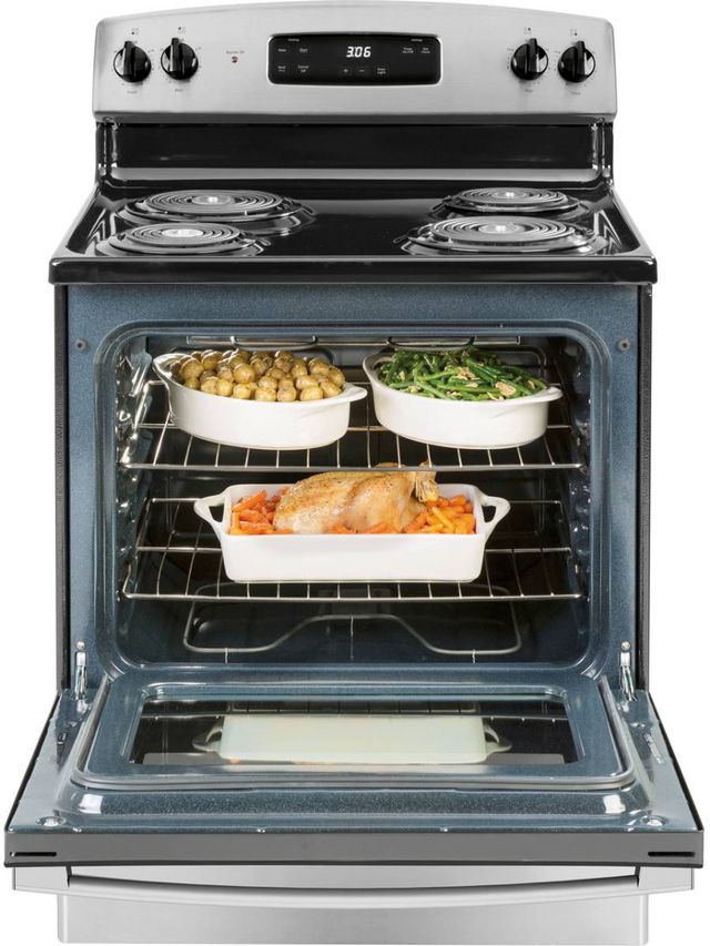 GE® 30" Stainless Steel Freestanding Electric Range-2