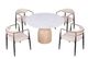 Furniture of America® Neasden 5-Piece Black/Natural/White Dining Table Set-0