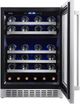 Aviva 24'' Stainless Steel Dual Zone Built-In or Freestanding Undercounter Wine Cooler-2