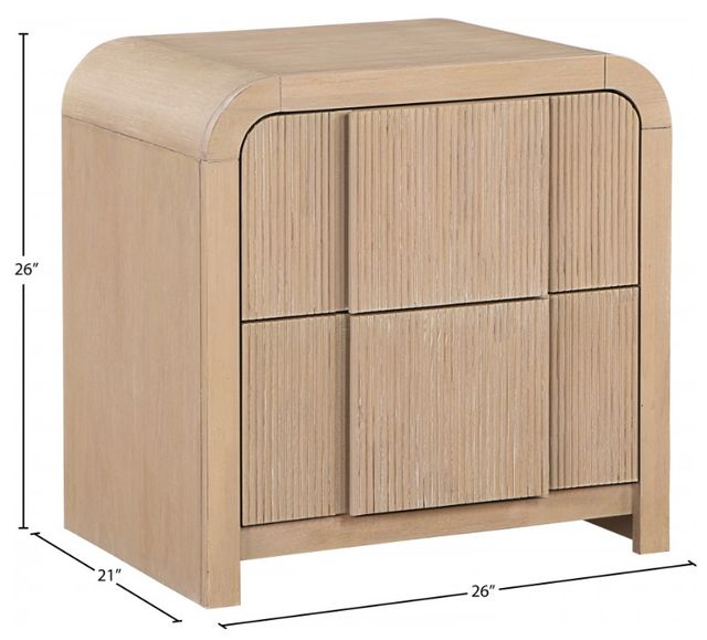Meridian Furniture Fluted Natural Nightstand-3