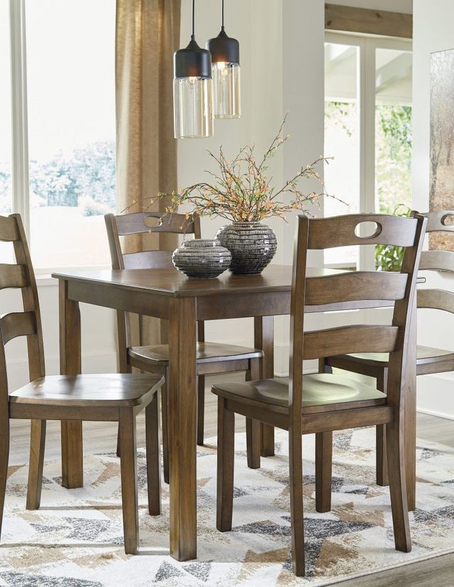Signature Design by Ashley® Hazelteen 5-Piece Medium Brown Dining Table Set-3