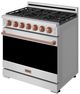 Thor Kitchen Gordon Ramsay Collection 36" Stainless Steel Pro Style Liquid Propane Range with Precision Knob Control and Rose Gold Trim-3