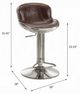 ACME Furniture Brancast Vintage Brown Swivel Adjustable Stool-2